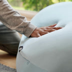 The Moon Pod Bean Bag Chair - Large, Modern Beanbag for Adults, Kids and Teens. Washable Stretch Cover Filled with Thousands of High Density Micro-Beads (Light Gray).