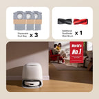 roborock Qrevo Curv S5X Robot Vacuum and Mop, 18500Pa Suction, Zero-Tangling Design, FlexiArm Side Brush, Reactive Tech Obstacle Avoidance, 10 Weeks Self-Emptying, Auto Washing for Hard Floor, Corner