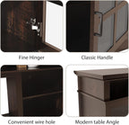 72" Fireplace TV Stand for TVs Up to 80", Entertainment Center with 26" Electric Fireplace, 5 Flame Colors Control with Remote, Modern Farmhouse Cabinet Console Glass Door, Brown