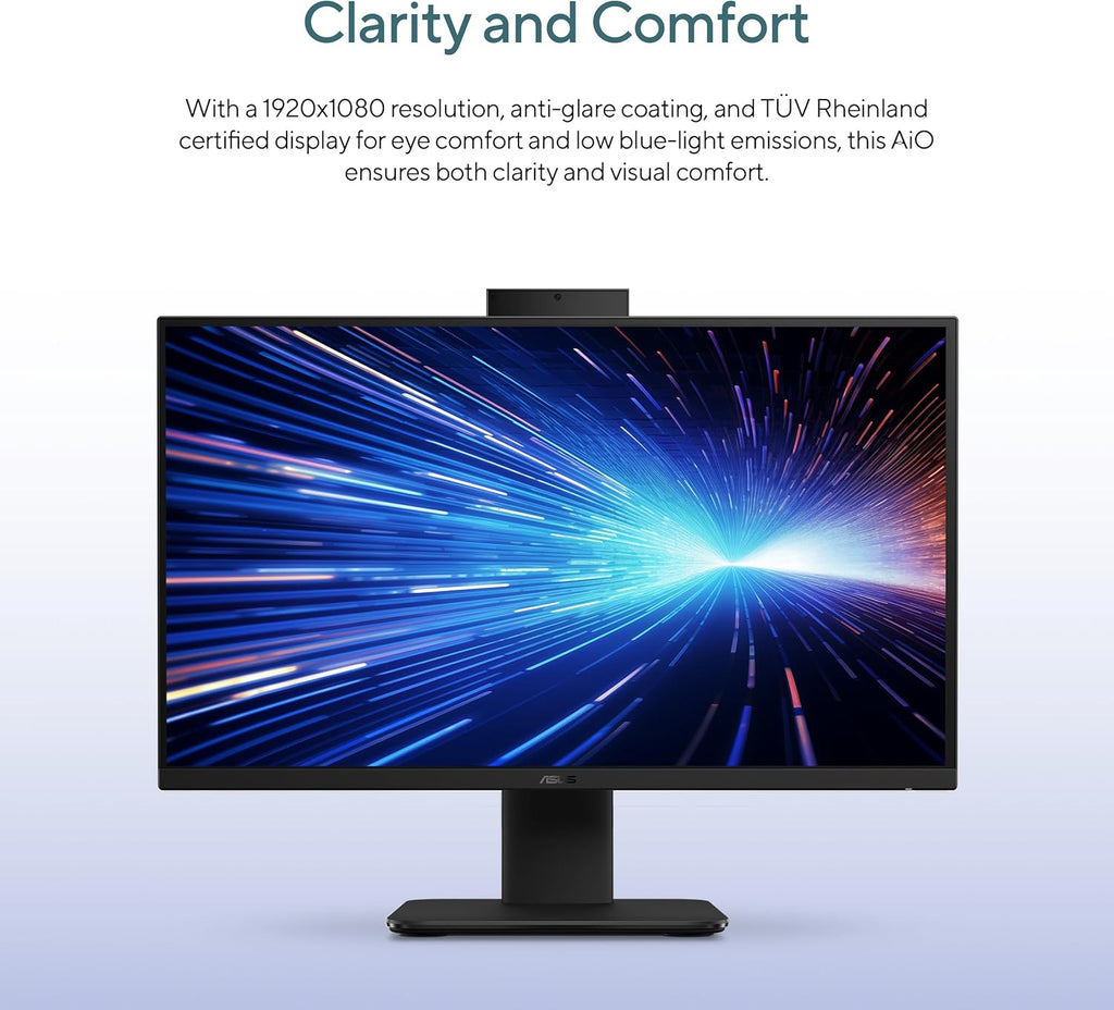 ASUS V470 All-in-One  27” FHD Anti-Glare Touch Display  16GB DDR5 RAM  1TB SSD  Intel® Core™ i5-13420H Processor  Windows 11 Home  Wired Keyboard and Mouse Included  V470VA-MS504T  Black