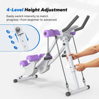 MERACH Ab Machine, Adjustable Ab Trainer Machine, AB Workout Equipment for Home Gym, Independent Dual Tracks for Mountain Climber, Foldable for Home Exercise, Load Capacity 440 LBS