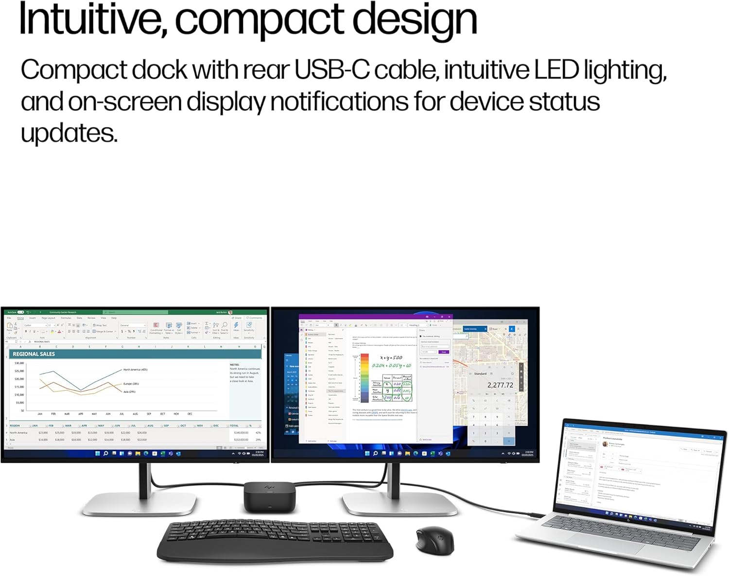 HP USB-C 100W G6 Dock  Future-Proof Design with Ambient LED Lighting and On-Screen Display Notifications  Additional USB-C Ports  Upgraded HDMI 2.1 Port  Upgraded to a 120Hz Refresh Rate