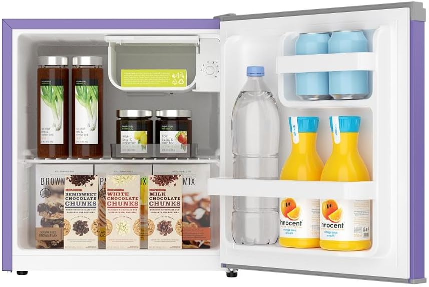Frigidaire EFR115-PURPLE 1.6 Cu Ft Compact Fridge for Office, Dorm Room, Mancave or RV, Purple