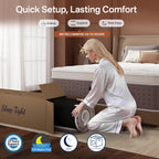 King Size Mattress 14 Inch, Hybrid King Mattress in a Box, Medium Firm Mattresses with Individual Pocket Springs and Soft Memory Foam for Cooler Sleep, Pressure Relief, Motion Isolation