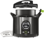 Presto 02144 12-Quart Digital Pressure Canner - Digital Display, Waterbath Capable, 10-Built-In Safety Features, Recipe Book, Black Stainless Steel