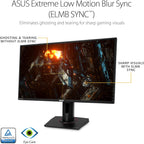 ASUS TUF Gaming 27" 2K HDR Gaming Monitor (VG27AQ) - QHD (2560 x 1440)  165Hz (Supports 144Hz)  1ms  Extreme Low Motion Blur  Speaker  G-SYNC Compatible  VESA Mountable  DisplayPort  HDMI Black