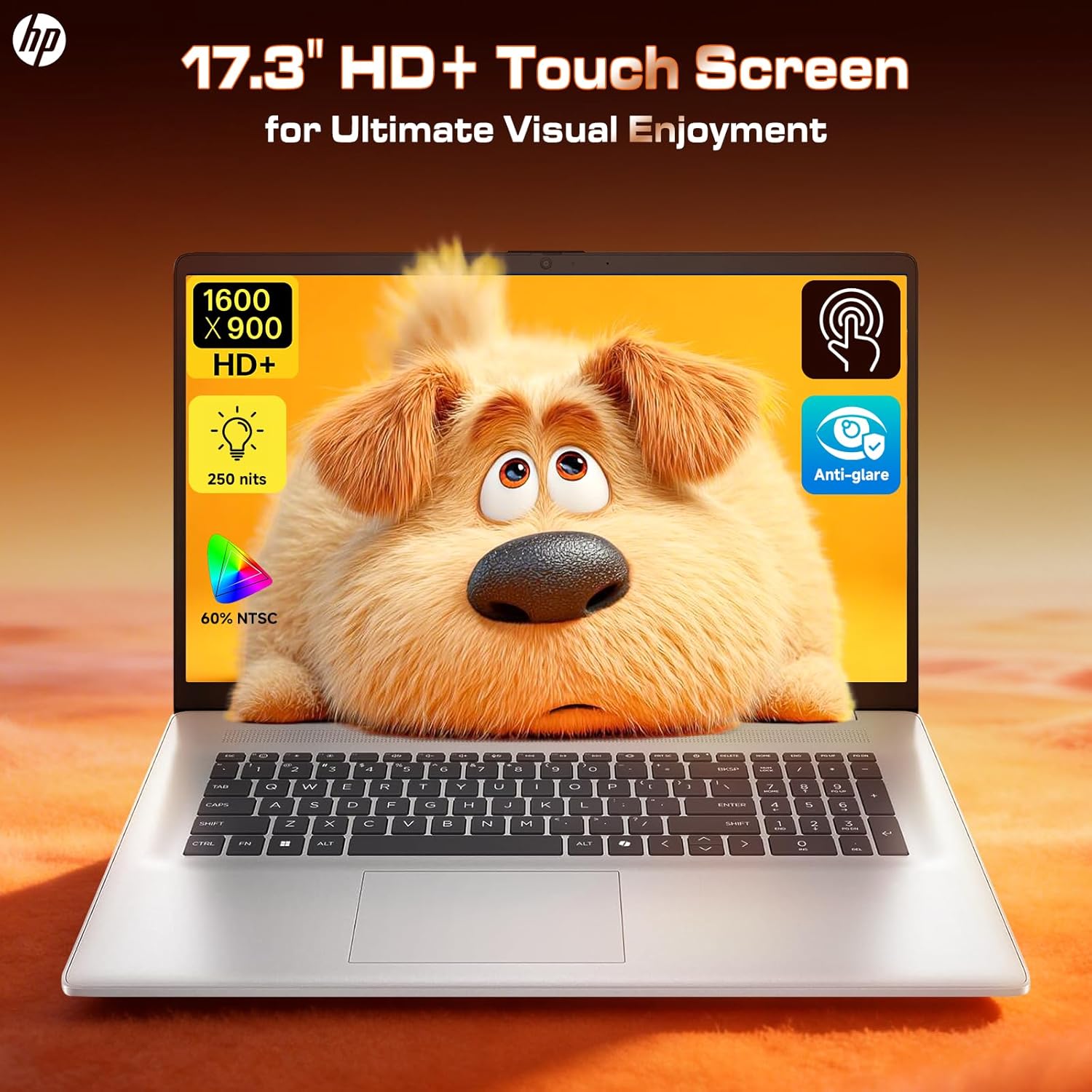 HP 2026 17 inch Touchscreen Laptop, Windows 11 Pro, Copilot AI, AMD Ryzen 5 7430U, 17.3" HD+ Anti-Glare Touch Screen, 32 GB RAM, 2 TB SSD, Fast Charge, HD Camera, Wi-Fi 6, Bluetooth 5.4, Accessories
