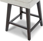 CHITA Bar Stools Set of 2, Counter Height Swivel Barstools, FSC Certified Morden Upholstered Fabric Counter Chairs with Back Support, 26.8" H Seat Height, Fabric in Ivory