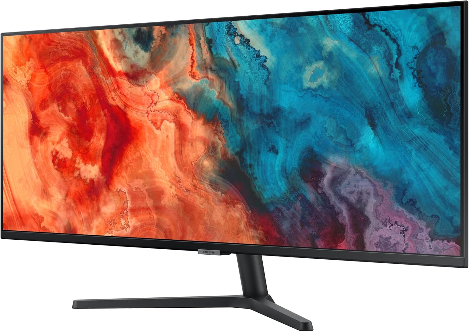 Samsung 34" ViewFinity S50GC Series Ultrawide QHD Monitor  100Hz  5ms  HDR10  AMD FreeSync  Ultrawide Screen  Eye Care  Thin Bezels  PIP  PBP  LS34C50DGANXZA  2023  Black