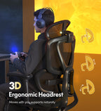 FLEXISPOT Sentinel Ergonomic Gaming Chair with Dual-Wing Adaptive Lumbar, 3D Armrests 3-Position Recline up to 120° Height-Adjustable Backrest Premium Mesh Computer Office Chair for Home & Office