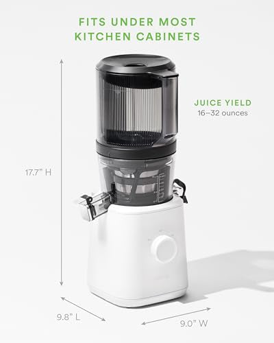 Nama J2 Cold Press Juicer Self Feeding for Hands Free Operation with Wide Mouth Hopper for Whole Recipe Loading, Zero Waste Masticating Juicer For More Juice, Less Pulp  Easy Cleanup & Assembly: Home & Kitchen