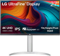 LG 27UP650K-W 27-inch Ultrafine 4K UHD (3840 x 2160) IPS Computer Monitor  60Hz  5ms  DisplayHDR 400  Reader Mode  Flicker Safe  HDMI  DisplayPort  Tilt/Height/Pivot Adjustable Stand  White