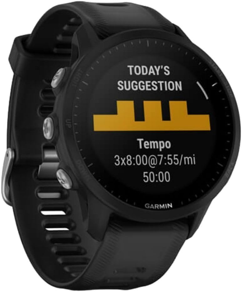 Garmin 010-02638-10 Forerunner® 955  GPS Running Smartwatch  Tailored to Triathletes  Long-Lasting Battery  Black