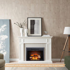 LegendFlame® Damon 28" W Electric Fireplace Insert with Glass Door and Mesh Screen (EF262B), Fireplace Heater 750/1500W, Fire Crackling Sound, Remote Control.