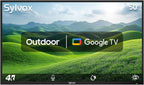 SYLVOX 50 Inch Outdoor Smart Television Weatherproof Google TV  4K 700NIT High Brightness Temperature Resistant IP55 Waterproof TVs  Anti-Scratch  Suitable for Partial Sun (Patio Series)