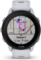 Garmin Forerunner® 955  GPS Running Smartwatch  Tailored to Triathletes  Long-Lasting Battery  Whitestone