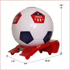 Coca-Cola Soccer Ball 5 Can Cooler, 12V DC/110V AC Cooler, for home, dorm, office, travel, camping, car, boat, truck, beverages, snacks, skincare, cosmetics, medication