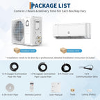Mini Split Air Conditioner 9000 BTU with 18.5 SEER2 Efficiency, Smart Split Unit AC Cooling/Heating Up to 450 Sq.Ft, Inverter Tech Ductless Air Conditioner with WiFi & Remote Control