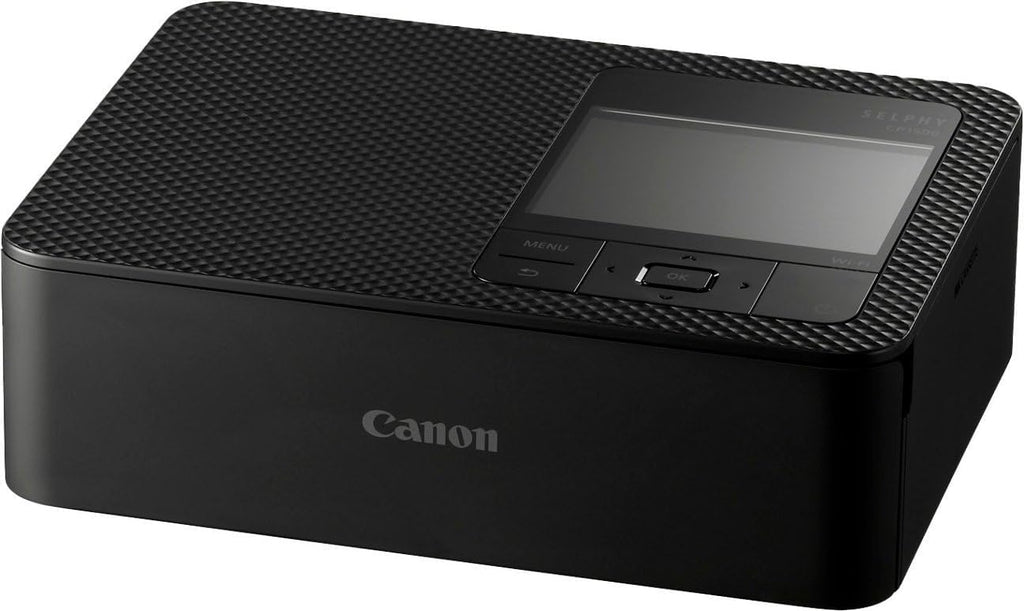 Canon Selphy CP1500 Wireless Compact Photo Printer (Black) Bundle with KP-108IN Color Ink Paper Set (108 Sheets of 4x6 Paper + 3 Ink Cartridges) + 6-Slot Memory Card Holder + More