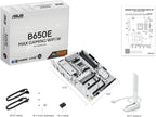 ASUS B650E MAX Gaming WiFi W – AMD B650 AM5 ATX Motherboard, White PCB, DDR5, PCIe 5.0, 3X M.2, Wi-Fi 6E, 2.5Gb LAN, USB 10Gbps Type-C, DisplayPort, HDMI™, BIOS Flashback™, Aura Sync, Advanced AI PC