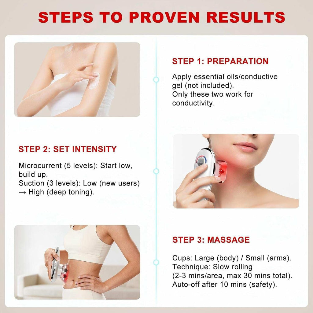 4-in-1 Electric Cellulite Massager & Body Sculpting Machine -5 Modes Adjustable, Cordless Slim-Sculpt Device for Belly, Thighs, Arms&Face- Postpartum Recovery&Cellulite Reducer&Lymphatic Drainage