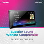 Pioneer DMH-130BT 6.8" Resistive Touchscreen  Double Din – Bluetooth  Backup Camera  USB  FLAC  AM/FM Radio  Short Chassis  50W x 4 Output  Steering Wheel Input