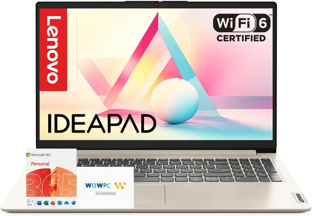 Lenovo IdeaPad 15.6" Business Laptop • Microsoft Office 365 • 1.1TB Storage • DDR4 • Intel Dual core • 1TB Cloud and 128GB SSD • WiFi 6 • Copilot AI • HDMI • Windows 11 no Mouse • Essential Laptop