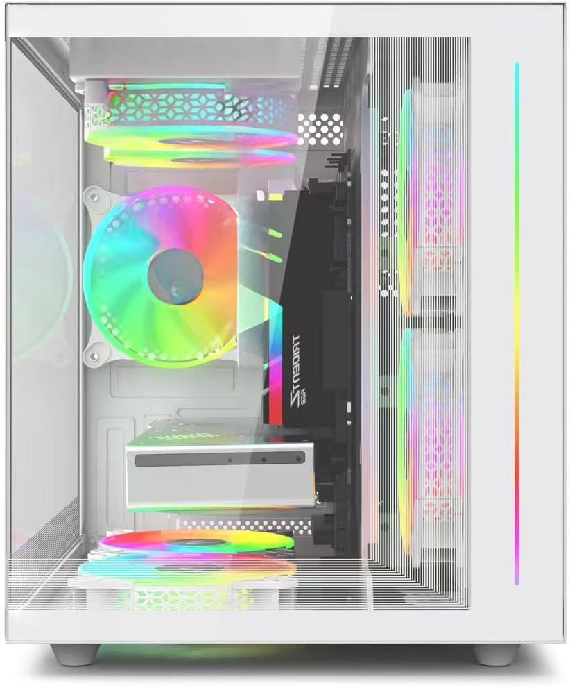 Prebuilt Gaming Desktop Computer | 16G Memory | 512G SSD | AMD Ryzen5 6Cores 3.6G Up to 4.1G | RX 560 4G Graphics Card | Wi-Fi 6 | Gamer PC White