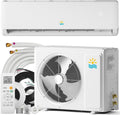 Mini Split AC/Heating System - 18000 BTU Mini Split AC Unit Inverter Heating and Cooling, 19 SEER2 230V Energy Efficient Ductless Air Conditioner Up to 1250sq.ft, 24H Timer, Installation Kit