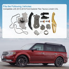 DICMIC Timing Chain Kit + Water Pump Compatible with 2013-2019 Ford Explorer Flex Taurus Lincoln 3.5L