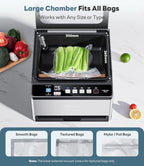 DualCore CVS101 Chamber Vacuum Sealer for Liquids & Sous Vide, 6L Dual Vacuum Zones & Extra-Wide Bag Clamp, 230W Dual-Core Dry Pump x4, Commercial-Grade Food Packaging Machine for Home Use