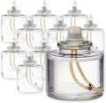 Hollowick Disposable Liquid Candles, 17 Hour, for Use in Glass Votive Tealight Lamp Holders, Restaurant Wedding Table Top Lights, Child Resistant Closures, 12 Pieces, Clear Fuel Oil HD17-12M