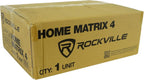 Rockville Home Matrix 4 600W Multi Room Receiver/Amplifier  8-Channel (4 Zones)  Bluetooth  USB  Optical  Coaxial  RCA  Mic Inputs