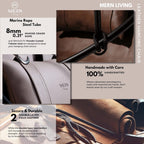 Hanging Egg Chair - Handmade Scandinavian Style Hammock Swing Chair, Hanging Chair for Bedroom, Indoor & Outdoor Patio Swing, Double-Layered Faux Leather