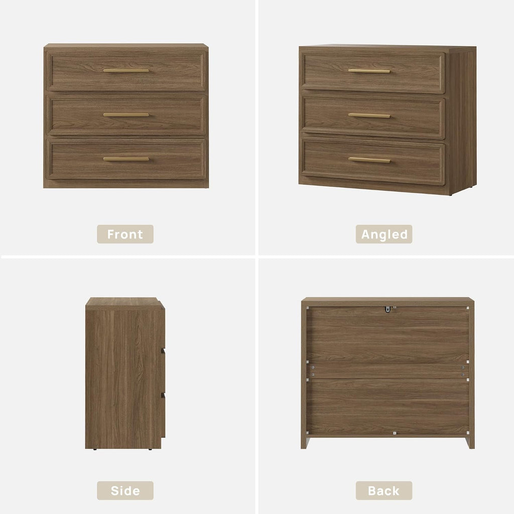 SICOTAS Night Stand Set 2 Oversized Extra Large Nightstands Set of 2 Tall Bedside Side Table with 3 Drawers Storage Modern End Tables Wide Night Stands for Bedroom Sofa Couch Home Office