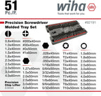 Wiha 92191 Precision Screwdrivers 51 Pcs Master Set in Storage Tray