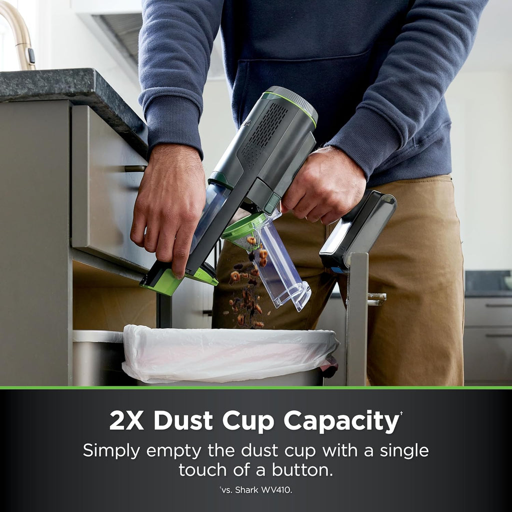 Shark PowerBoost Cordless 2-in-1 Car/Home Handheld PowerVac, Powerful Suction, 40 Minute Runtime, Portable, 3 Cleaning Modes, LED Screen, Furfins Tool, Duster Crevice Tool, Charcoal, BH102