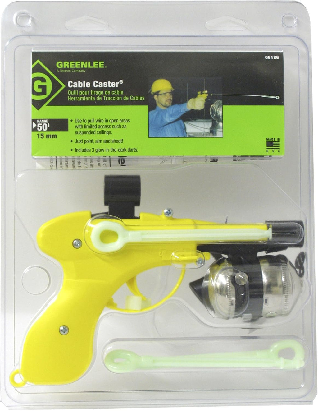 Greenlee 06186 Cablecaster Wire Pulling Tool With Three Darts