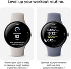 Google Pixel Watch 4 (45mm) - Android Smartwatch with Heart Rate and Sleep Tracking - 40-Hour Battery - Fitness Tracking - Google AI - Matte Black Aluminum Case - Obsidian Active Band - Wi-Fi