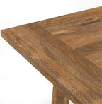 SIMPLIHOME Whitley Dining Table - 72 inch Wide Solid Mango Wood Rectangular Table in Burnt Wax, Modern Farmhouse Style for Dining Room or Kitchen with Extra-Thick Trestle Base, Seats 6