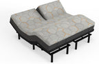 Blissful Nights - e4 Split Head Flex Top King Size Adjustable Bed Frame Set with 12" Copper Gel Infused Memory Foam Mattress Medium Firm, 120-Night Trial