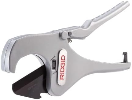 RIDGID 30088 RC-2375 Aluminum 2" Ratchet Action Pipe and Tubing Cutter for Plastic and Multilayer Tubing, 1/8" to 2-3/8" O.D. Capacity, Small
