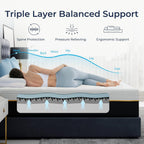 12 Inch Queen Mattress, Cooling Memory Foam Mattress in a Box, Queen Size Mattress for Pressure Relief and Cool Sleep, Medium Plush, CertiPUR-US Certified