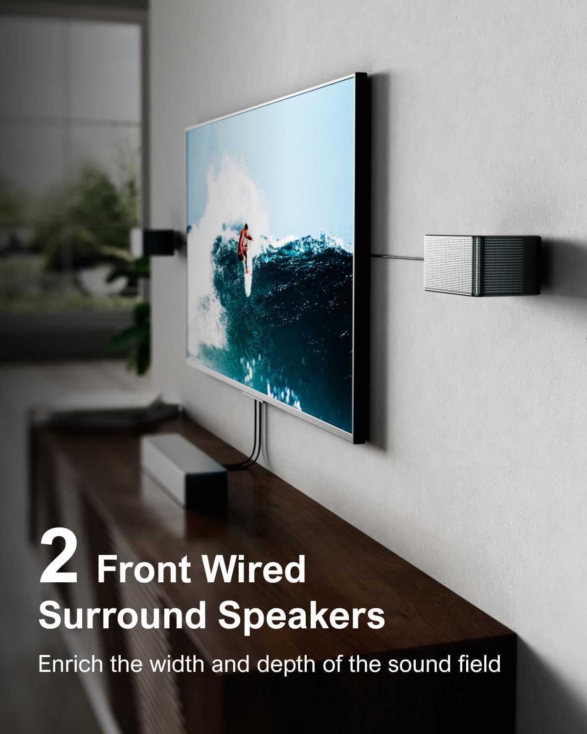 ULTIMEA 7.1 Surround Sound System for TV with Dolby Atmos  460W Sound Bar for TV with 6.5" Subwoofer  APP Control  4 Wired Surround Speakers  Home Theater Sound System  Poseidon D80 (2025 Upgrade)