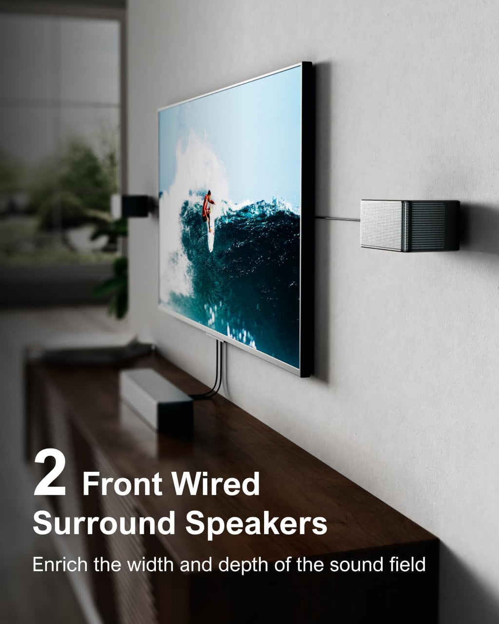 ULTIMEA 7.1 Surround Sound System for TV with Dolby Atmos  460W Sound Bar for TV with 6.5" Subwoofer  APP Control  4 Wired Surround Speakers  Home Theater Sound System  Poseidon D80 (2025 Upgrade)
