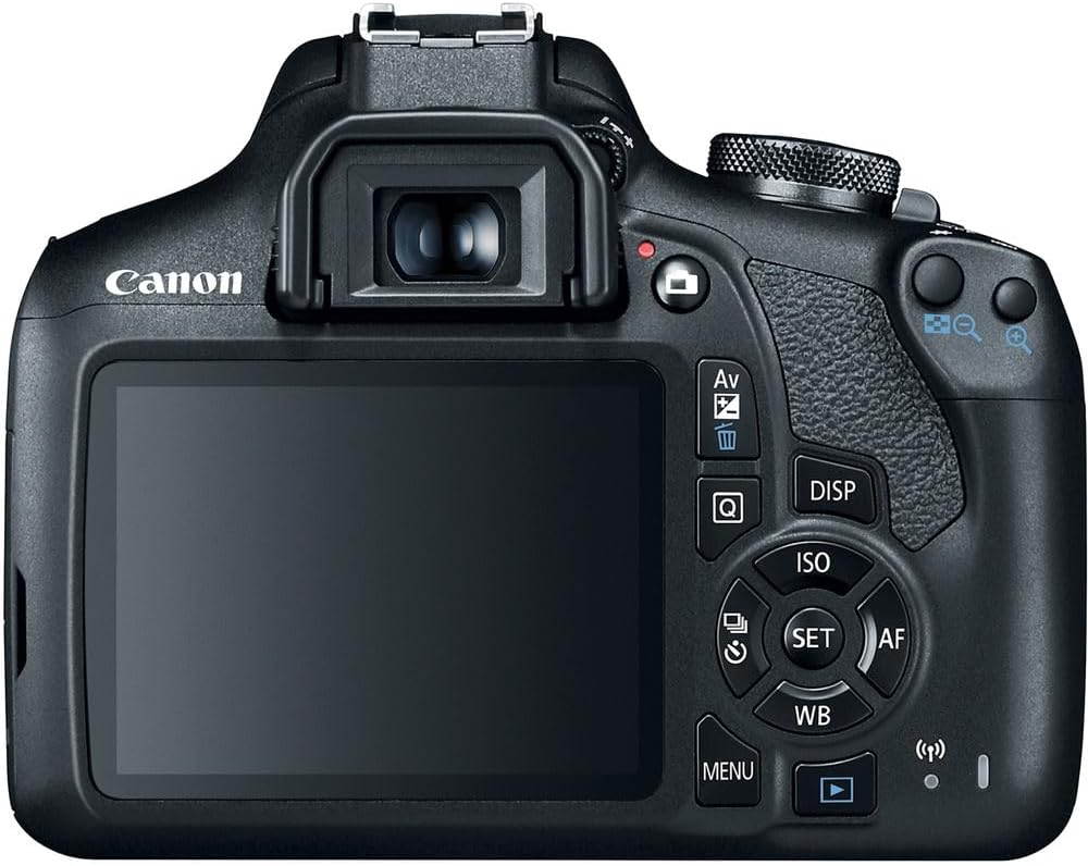 Canon EOS Rebel T7 DSLR Camera with 18-55mm Lens Bundled with 64GB Memory Card + Camera Bag + 58mm UV Filter + Microfiber Cleaning Cloth (5 Items)