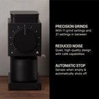Fellow Ode Gen 2 64mm Flat Burr Coffee Grinder, Single Dose, 31 Grind Settings, Electric, Stainless Steel, Quiet & Anti-Static for Pour Over, French Press & Cold Brew – Matte Black