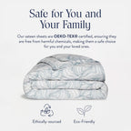 Brooklinen Luxury Sateen Duvet Cover - 100% Cotton, King/California King Size in Oyster Blue with Extra-Long Corner Ties and Button Closure - Best King/Cali King Duvet Covers