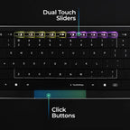 CLVX 1 Windows | Touch On Keys & Gestures AI Keyboard | Bluetooth & USB-C | Low Profile Silent Scissor Keys | Interactive RGB | Aluminum Chassis | Compatible with Windows/Linux/Android