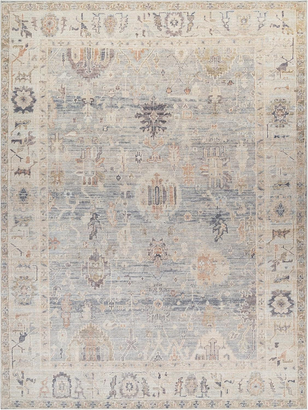 Livabliss x Becki Owens Marlene Vintage Medallion Area Rug, 9'2" x 12', Pale Blue